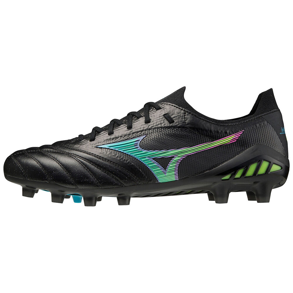 Tacos de Futbol Mizuno Morelia Neo III Beta Japan Para Hombre Negros/Azules Turquesa 0259648-ZN